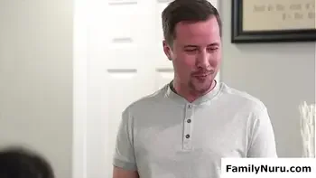 Stepmom sexy oil wet dick massage