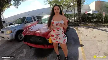 Roadside - Latina Fucks Her Car Mechanics Dick For A Favor