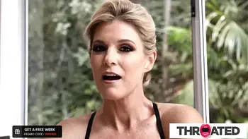 Throated - Blonde Milf Loves Sucking On A Huge Cock - India Summer