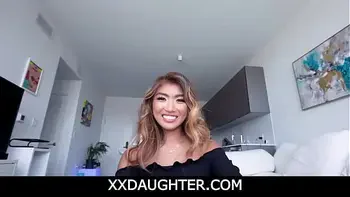 Little Asian Teen Step Daughter Sex With step Dad While step Mom Showers POV - Clara Trinity, Ike Diezel