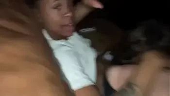 fat ass white girl takes 2 cocks next  to her friend getting fucked too pt1