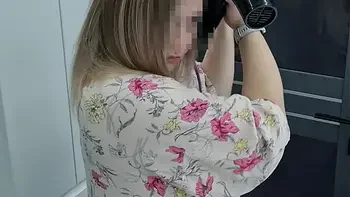 I came to my stepmom bathroom, I flash my cock near her and start jerkoff, and she ignore me that nothing happened but she shocked she want look and make handjob me