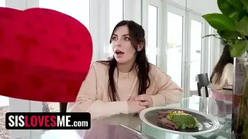 StepSis Keira Croft Lets StepBro Drill Her Tight Asshole For Valentine's Day - SisLovesMe