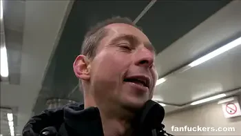 Bimbo Barbie fucks a fan at FanFuckers