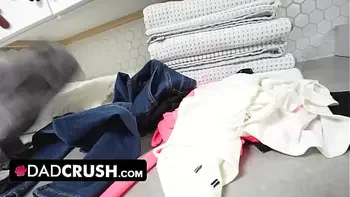 Tiny StepDaughter With Perky Nipps Binky Beaz Sneaky Fucks StepDad In The Laundry Room - DadCrush