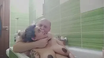 Old guy spank pregnant teen hot ass in the bathtube
