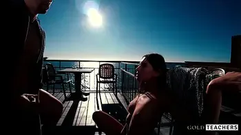 Cool fucking my stepsister on the balcony to the sound of the sea surf. GoldTeachers
