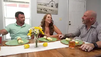 Cheating Big Ass Milf StepMom gives Big Cock StepSon BLOWJOB While we watch TV