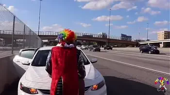 Gibby The Clown Fucks Juicy Tee On Atlanta’s Most Popular Highway