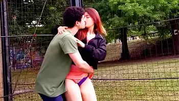 Fucking my classmate in the university courtyard