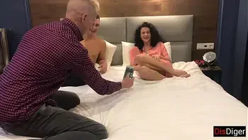 Cuckold invited a friend and watches how he fucks his wife