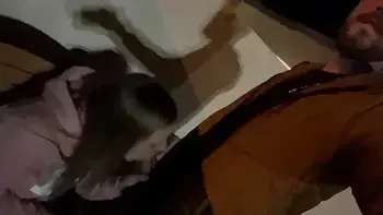 Risky Wife Sucks Cock in Bar/Parking Lot and Cum Walk