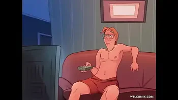 Forbidden movie in the living room - The Naughty Home Animation