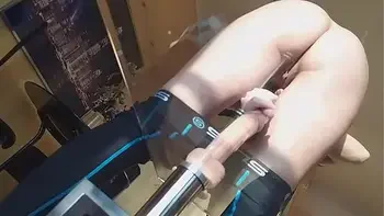 Sun Set Dildo Orgasm masturbation during exercising