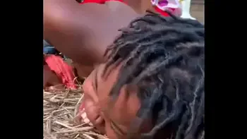 Gibby The Clown fucks ebony in a barn