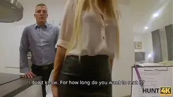 HUNT4K. Man rents an apartment and fucks a blonde immediately