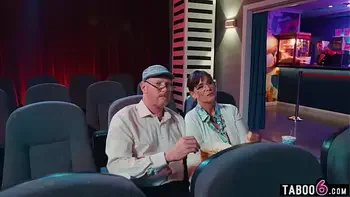 Movie theatre had teen couple fucking disburbing old people trying to watch