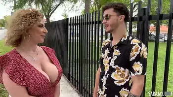 Curvy Cougar Sara Jay Fucked By Big Dick Young Stud!