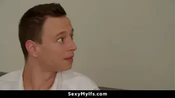 Stepmom Joins in With Her Stepdaughter Having Sex with Her Boyfriend - Sexymylfs