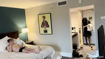 PUBLIC DICK FLASH. I pull out my dick in front of a hotel maid and she agreed to help me cum.