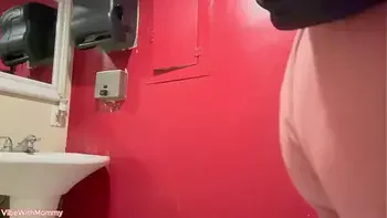 Stepmom Gives Stepson First Public Bathroom Fuck
