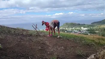 Sex with old hairy monster cock perv in the ocean and on the mountain