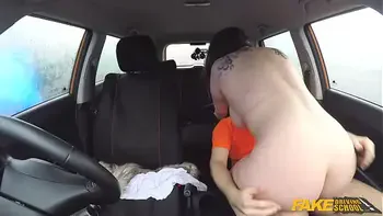 Fake Driving School - Slutty ex-con with big tits is needy for cock so takes control of her teacher