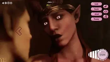 Hot experienced MILF made a timid demoness with a dick cum four times - Exciting futanari animated sex