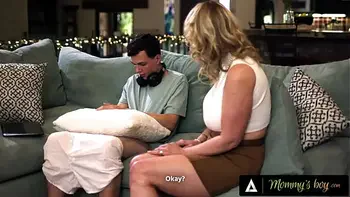 MOMMY'S BOY - Pissed MILF Rachael Cavalli Gets Turned On Catching Stepson Jerking Off In Living Room