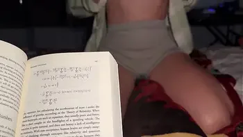 My stepsister seduced me while I was reading a book. Delicious close-up rubbing by BootyFrutti