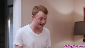 Stepmom Cherry Kiss convinces her stepson Jimmy Michaels to have anal sex with her