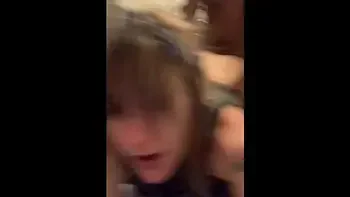 Tattoo slut sucks dick upside down then gets punished fucked