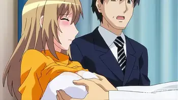 Hentai | Doctor Touches a MILF's Tits Right in Front of her Husband [Uncensored] [Subtitled]
