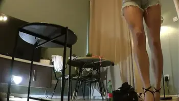 Hot girlfriends come for a fake photoshoot and have fun in casting with the porn director backstage and behind the scenes