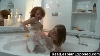 Naughty Lesbian Bath Time Fun