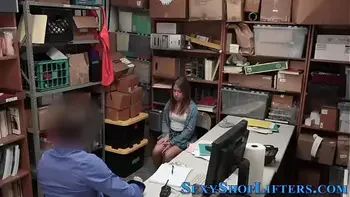 Thieving teen cumshot