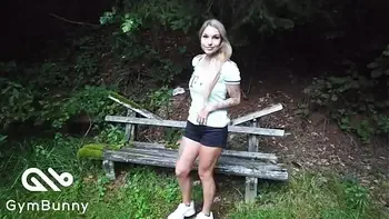 Bavarian Teen enjoys Creampie in the Nature