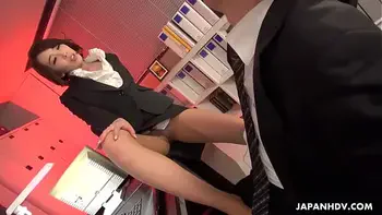 Japanese office lady, Aya Kisaki sucks dick, uncensored