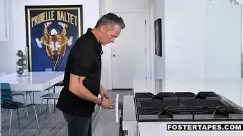 Katie Kush foster stepparents teaches her a lesson and takes her into a hot threesome sex