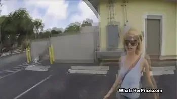 Utility room quickie with broke big tit teen