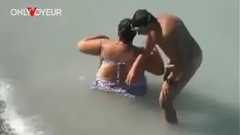 Beach Voyeur. Lucky guy caught BBW size mermaid in the sea