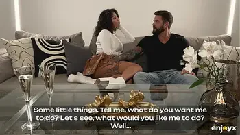 Exotic stunner Venus Afrodita shows her divine charms to a tattooed sex god