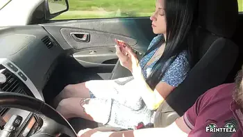 Stepmom makes a DeepThroat to Stepson in the car to the ThroatPie