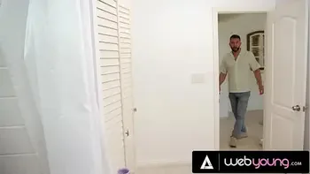 NURU MASSAGE - Horny Masseuse Gets Caught In The Shower By Her Client Who Decides To Fuck her