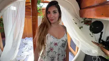 Vacation accident with horny stepmom. Naughty MILF caught masturbating