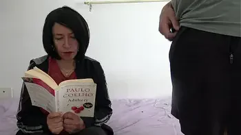 french amateur stepmom makes him cum while reading