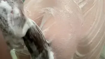 Stepsister shares shower with stepbrother and almost get her little tight asshole fucked