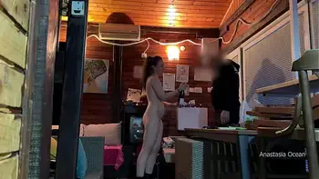 I met delivery guy naked. He asked me to touch my boobs and i let him do it.