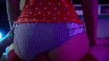 Cute girl teased him so hard that he shoots cum through pants on his own face