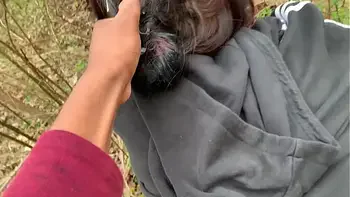 Emo slut takes dick in public park